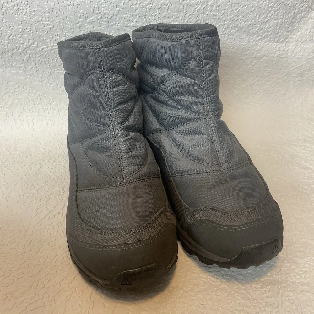 Keen TerradoraII Womens Wintry Boots Sz 7 Gray/Silver Waterproof Pull On Quilted